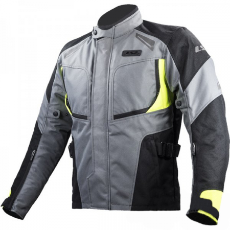 Echipament Strada - Geaca moto/atv man, LS2 PHASE, culoare gri/negru/galben, marime 4XL