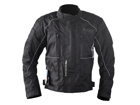 Geci - Geaca moto textila NAL-1108 protectii coloana, coate si umeri, culoare negru, marime M
