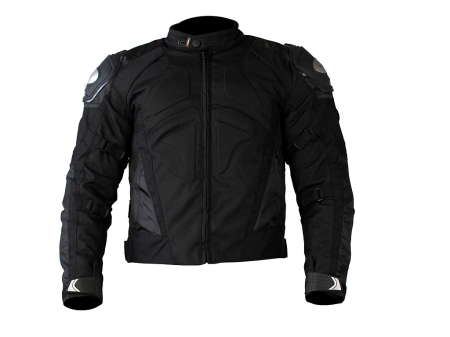 Geci - Geaca moto textila scurta PGS 12-13-2550, protectii coloana, coate si umeri, culoare negru, marime 2XL