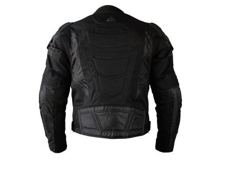 Geaca moto textila scurta PGS 12-13-2550, protectii coloana, coate si umeri, culoare negru, marime 2XL [2]