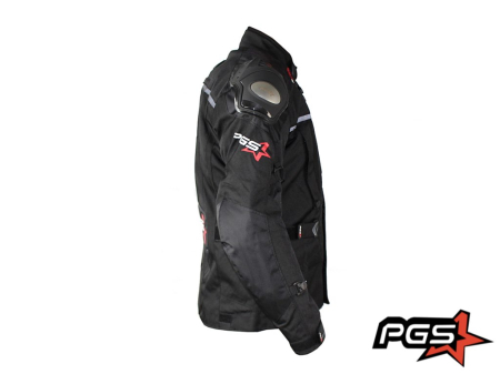 Geaca moto textila PGS 12-13-1650 protectii coloana, coate si umeri, culoare negru, marime M [3]