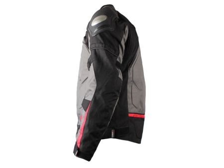 Geaca moto textila scurta PGS 12-13-2650, protectii coloana, coate si umeri, culoare gri/negru, marime M [1]