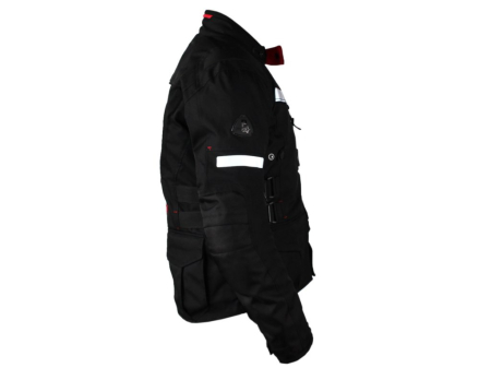 Geaca moto textila lunga PGS REVITI, protectii coloana, coate si umeri, culoare negru, marime M [4]