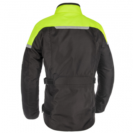Geaca textila impermeabila Oxford Spartan, versiune lunga, culoare negru/fluo, marime L [1]