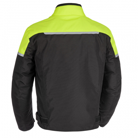 Geaca textila impermeabila Oxford Spartan, versiune scurta, culoare negru/fluo, marime 2XL [1]