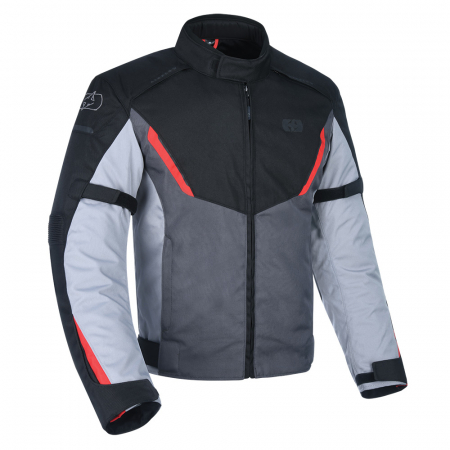 Geci - Geaca textila Oxford Delta 1.0, negru/gri/rosu, L