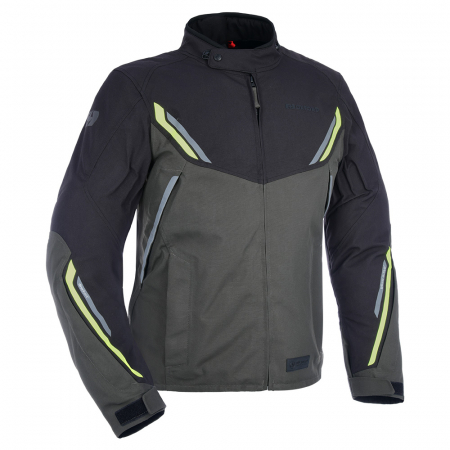 Geci - Geaca textila Oxford Hinterland MS, negru/gri/fluo, M