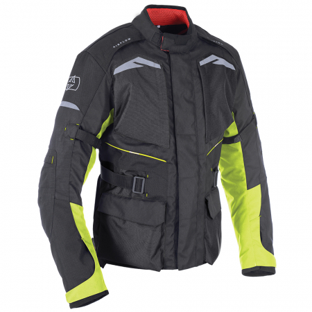 Geci - Geaca textila Oxford Quebec 1.0, negru/galben fluo, L