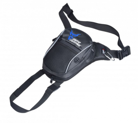 Rucsacuri & Genti - Geanta textila WMX, prindere pe picior, culoare negru, logo albastru