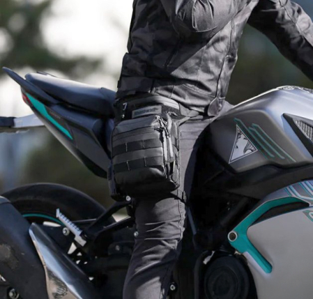 Geanta textila, prindere pe picior, culoare negru [3]