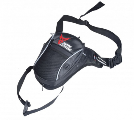 Rucsacuri & Genti - Geanta textila WMX, prindere pe picior, culoare negru, logo rosu