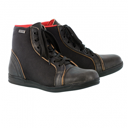 Cizme & Ghete - Ghete moto piele/textil Oxford Jericho Stealth, impermeabile, negre, 43