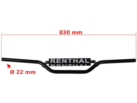 Suspensie Cadru - Ghidon moto/atv,negru,prindere 22mm,lungime 830mm