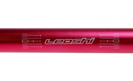 Ghidon moto Leoshi, prindere 22mm, material aluminiu, culoare rosu [2]
