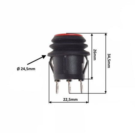 Intrerupator 3 pozitii,universal 6A250V AC 10A125V AC,rezistent la apa [1]
