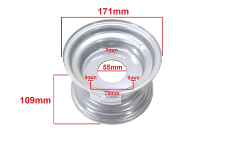 Janta ATV 6", 3 prezoane, culoare argintiu [1]