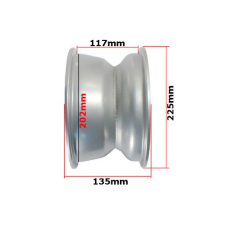 Janta fata ATV 8" 150 Diablo, 4 prezoane, culoare argintiu [1]