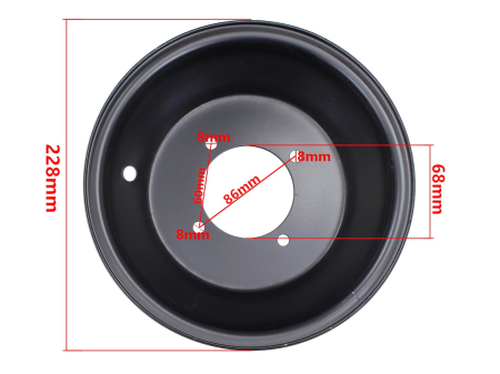 Janta fata ATV 8" 150cc, 4 prezoane, culoare negru [4]