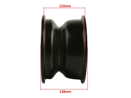 Janta fata ATV 8" 110-125cc, 3 prezoane, culoare negru [1]