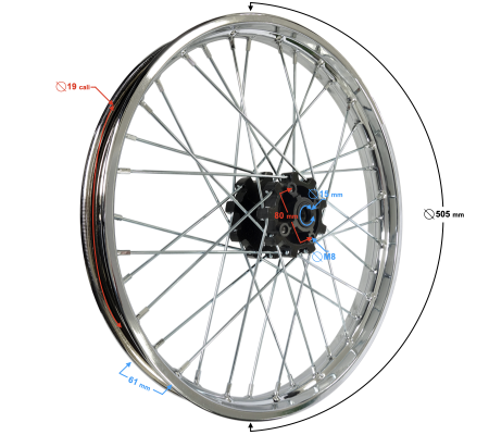 Janta fata cu spite 19"x1.6, pentru cross 150cc [1]