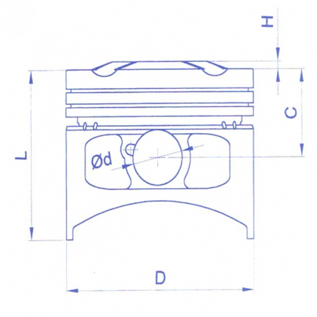 Piston 56,50mm, KYMCO ZING 2 125 13101-KKA7-900 [1]