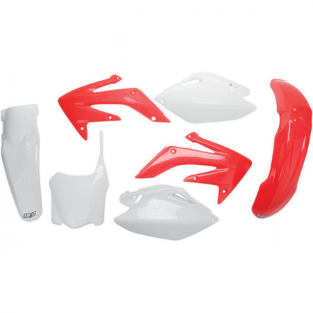 Kit plasticuri - Kit plastice Honda CRF 250 2009, alb/rosu, culoare OEM