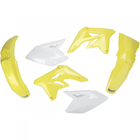 Kit plasticuri - Kit plastice Suzuki RMZ250 2007-08, galben/alb, culoare OEM
