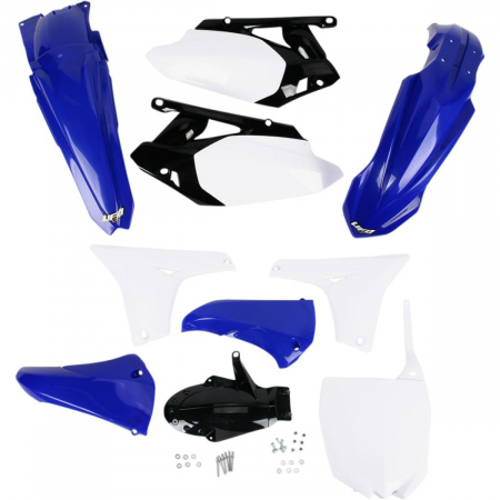 Kit plasticuri - Kit plastice Yamaha YZF 450 11, albastru/alb, culoare OEM