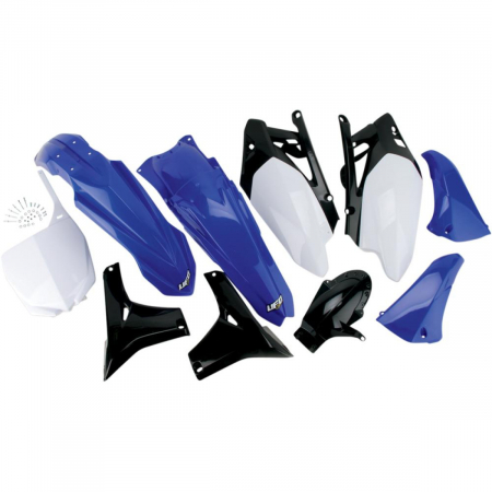 Kit plasticuri - Kit plastice Yamaha YZF450 2010, albastru/alb/negru, culoare OEM