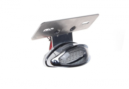 Lampa spate moto, Led, prindere sub carena/aripa, culoare cromat [2]