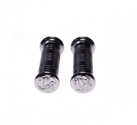 Mansoane moto metal gravura vultur, culoare negru [1]