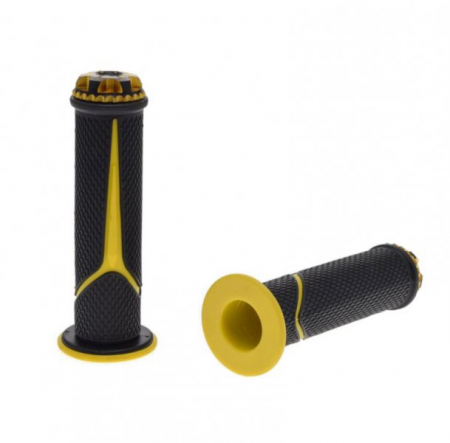 Suspensie Cadru - Mansoane moto WM, lungime 133 mm, cu capac, culoare negru /galben