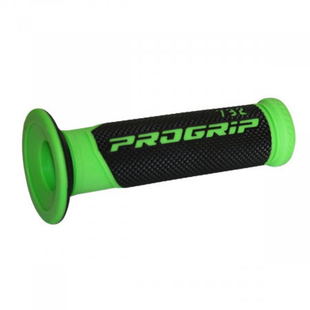 Suspensie Cadru - Mansoane  Progrip 732- capat deschis; ghidon 22mm;  L 125mm Culoare Negru/Verde fosforescent