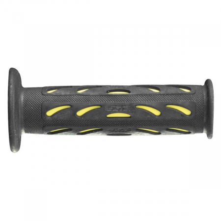 Suspensie Cadru - Mansoane sportbike Progrip - capat deschis; ghidon 22mm; L 125mm Culoare Negru/Galben