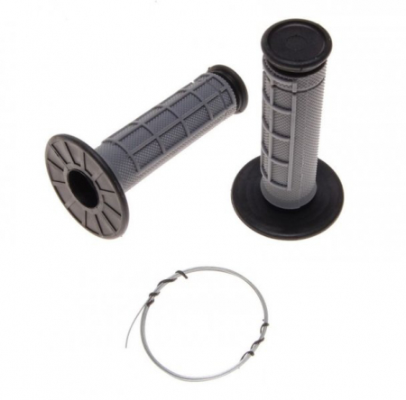Suspensie Cadru - Mansoane WM, motocross/enduro, lungime 122 mm, culoare negru/gri cu sarma de siguranta