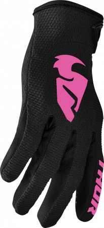 Manusi atv/cross dame Thor Sector, culoare negru/roz, marime S [1]
