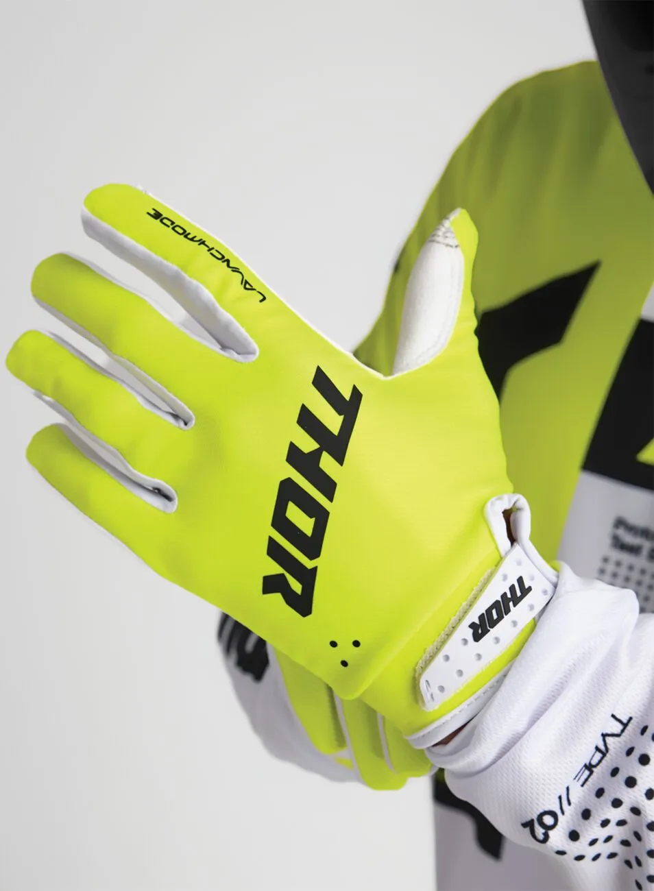 Manusi atv/cross Thor Launchmode Acid, culoare verde/alb, marime M [3]