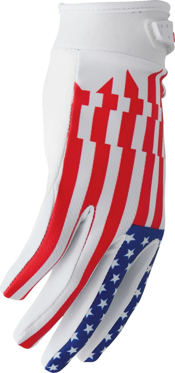 Manusi atv/cross Thor Launchmode Patriot, culoare rosu/albastru, marime XL [2]