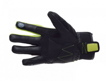 Manusi moto Leoshi piele, marime M, culoare negru/galben [1]