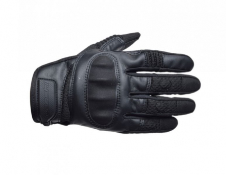 Echipament Strada - Manusi moto Leoshi, textil/piele cu protectii ,culoare negru/gri , marime L