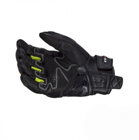 Manusi moto piele/carbon LS2 Spark2, culoare negru/galben, marime M [1]