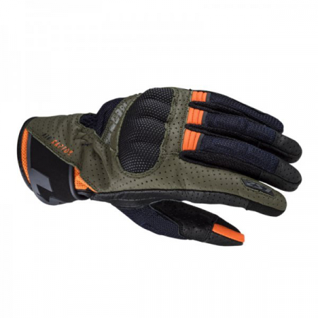 Echipament Strada - Manusi moto piele/textil LS2 Air Raptor, culoare verde/portocaliu, marime XL