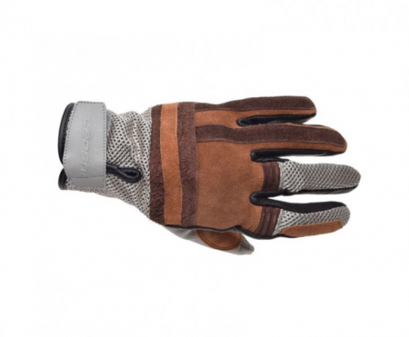 Echipament Strada - Manusi moto vintage Leoshi, culoare maro, marime M