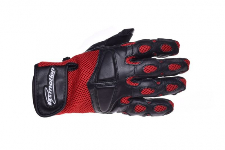 Echipament Strada - Manusi moto WM piele/textil, culoare negru/rosu, marime XL