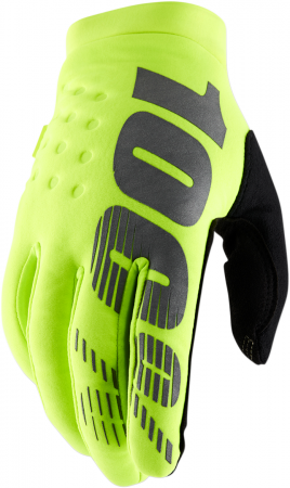 Echipament Cross  & ATV - Manusi motocross 100% BRISKER culoare galben/negru marime M