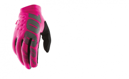 Echipament Cross  & ATV - Manusi motocross 100% BRISKER culoare roz/negru marime XL