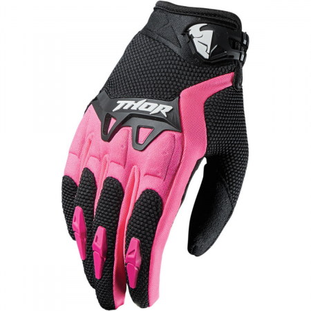 Manusi - Manusi motocross dame Thor S7W Spectrum, negru/roz, XL