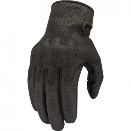 Echipament Strada - Manusi piele Icon Airform, culoare negru, marime M