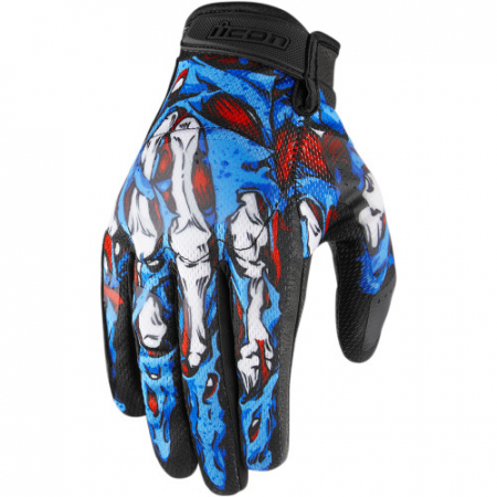Manusi - Manusi piele/textil Icon Hooligan, multicolor, marime 3XL