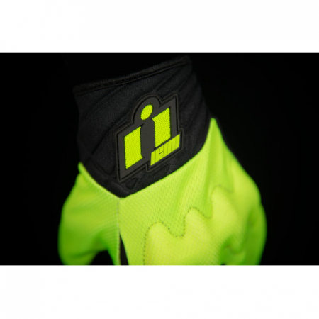 Manusi textil Icon Anthem 2, culoare galben neon/negru, marime 3XL [4]